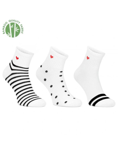 Skarpetki damskie wysokie białe filippo sd-an09