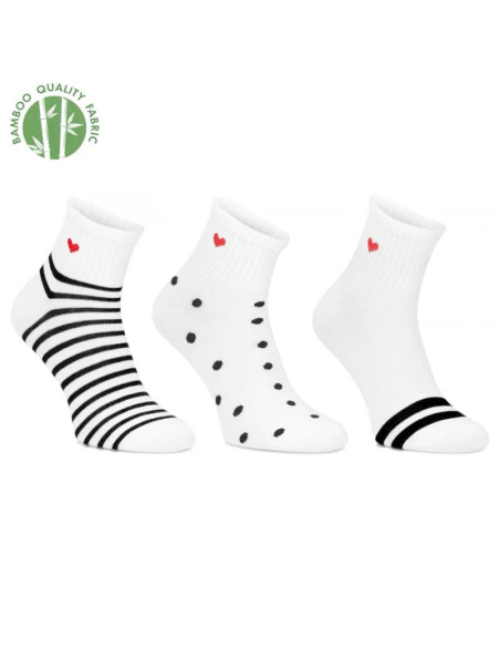 Skarpetki damskie wysokie białe filippo sd-an09