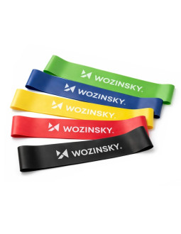 Gumy oporowe do ćwiczeń wozinsky wgo-5 z lateksu - 5 szt.