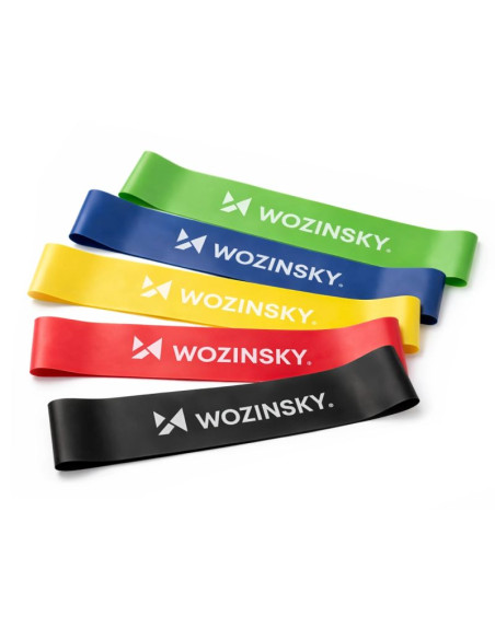 Gumy oporowe do ćwiczeń wozinsky wgo-5 z lateksu - 5 szt.
