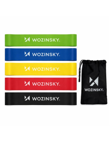 Gumy oporowe do ćwiczeń wozinsky wgo-5 z lateksu - 5 szt.