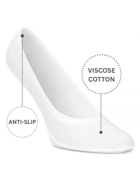 Skarpetki damskie stópki białe filippo sd-in01