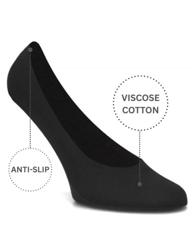 Skarpetki damskie stópki czarne filippo sd-in01