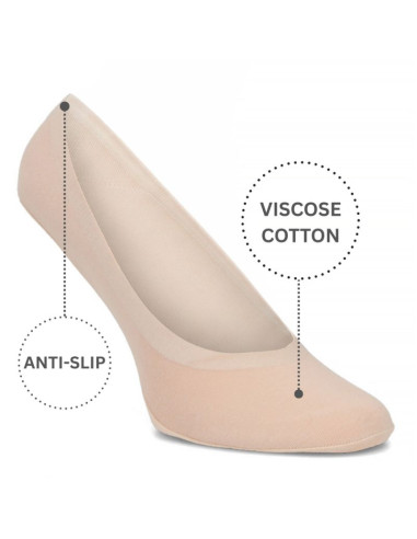 Skarpetki damskie stópki beżowe filippo sd-in01