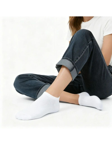 Skarpety damskie krótkie bambusowe białe filippo sd-so02