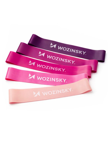 Gumy oporowe do ćwiczeń wozinsky wgo-5a z tpe - 5 szt.
