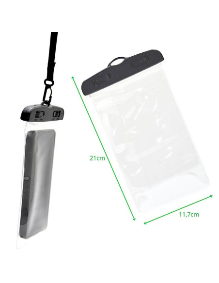 Wodoodporne etui pokrowiec na telefon 11x21cm pvc czarne grundig