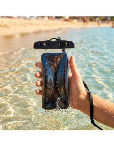 Wodoodporne etui pokrowiec na telefon 11x21cm pvc czarne grundig