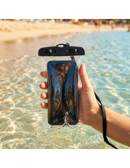 Wodoodporne etui pokrowiec na telefon 11x21cm pvc czarne grundig