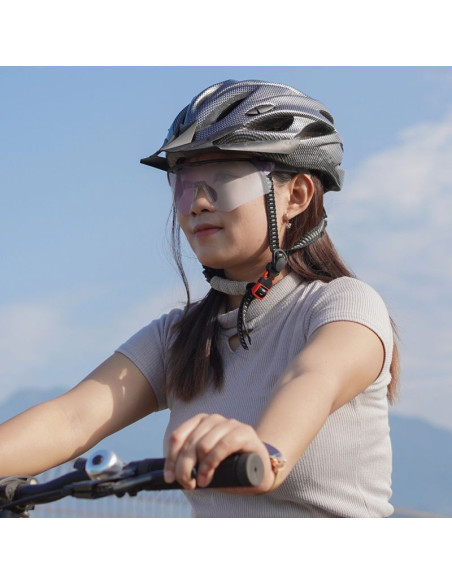 Okulary rowerowe rockbros polaryzacyjne z ochroną uv i wkładką korekcyjną - fioletowe