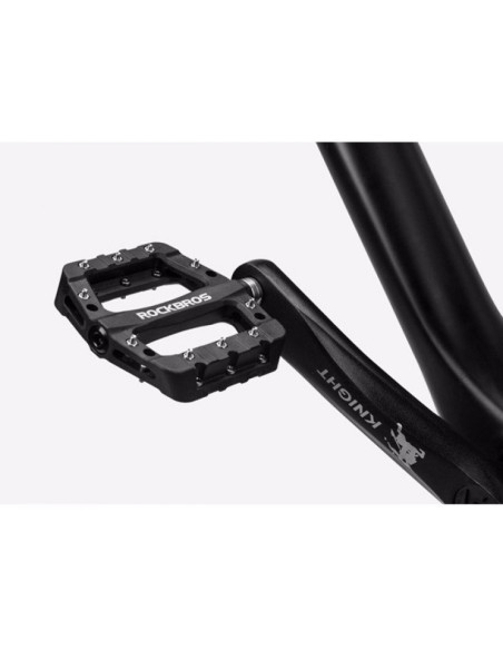 Zestaw pedałów rowerowych rockbros 2017-12cbk z nylonu - czarny