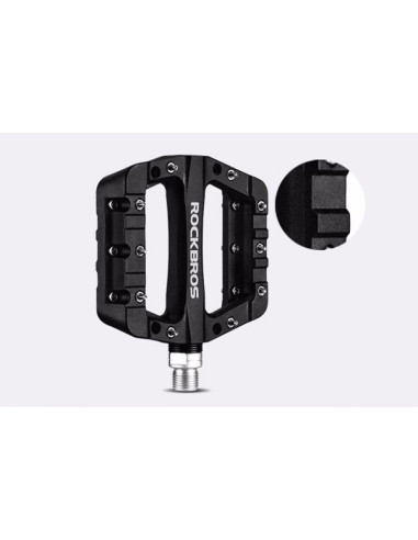 Zestaw pedałów rowerowych rockbros 2017-12cbk z nylonu - czarny