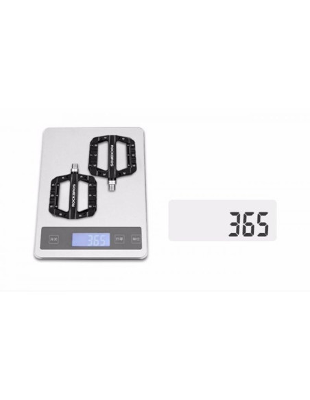 Zestaw pedałów rowerowych rockbros 2017-12cbk z nylonu - czarny