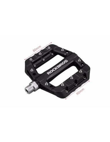 Zestaw pedałów rowerowych rockbros 2017-12cbk z nylonu - czarny