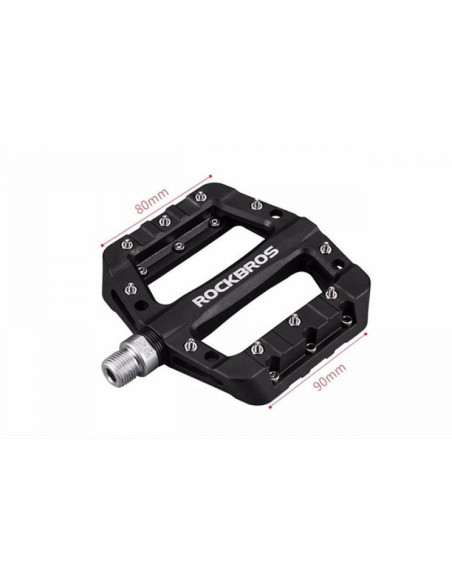 Zestaw pedałów rowerowych rockbros 2017-12cbk z nylonu - czarny