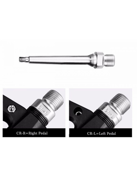 Zestaw pedałów rowerowych rockbros 2017-12cbk z nylonu - czarny