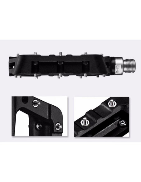 Zestaw pedałów rowerowych rockbros 2017-12cbk z nylonu - czarny