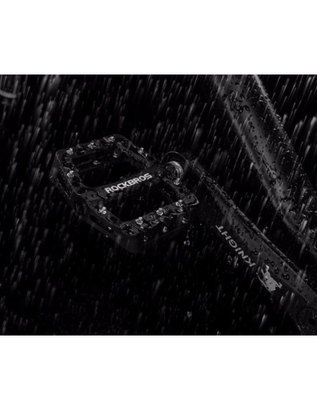 Zestaw pedałów rowerowych rockbros 2017-12cbk z nylonu - czarny