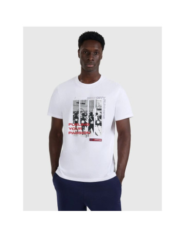 T-shirt regular z nadrukiem męski  4f 4fraw25ttshm3364-10s