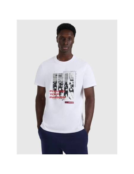 T-shirt regular z nadrukiem męski  4f 4fraw25ttshm3364-10s