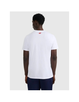 T-shirt regular z nadrukiem męski  4f 4fraw25ttshm3364-10s 2