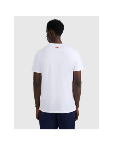 T-shirt regular z nadrukiem męski  4f 4fraw25ttshm3364-10s