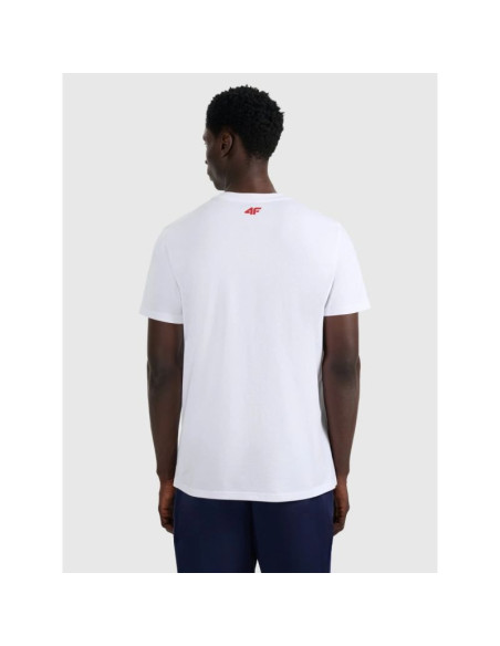 T-shirt regular z nadrukiem męski  4f 4fraw25ttshm3364-10s