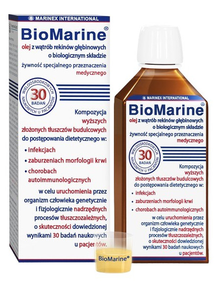 Biomarine Olej Z Wątrób Rekinów Głębinowych O Biologicznym Składzie (100 Ml)