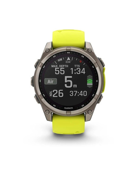 Zegarek garmin fenix 8 solar sapphire żółty