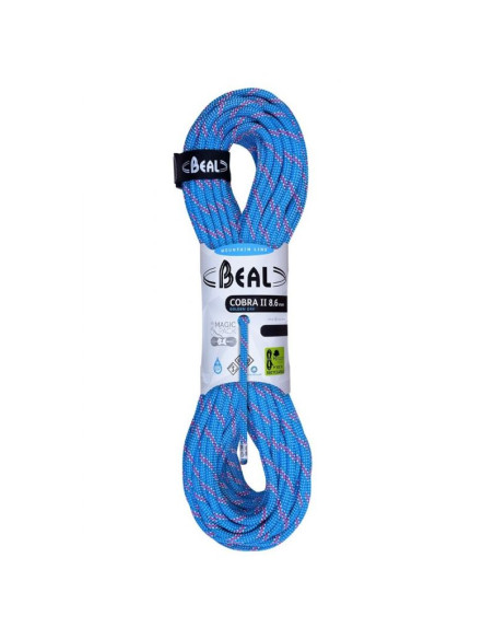 Lina wspinaczkowa beal cobra 8.6mm 60m golden dry-blue