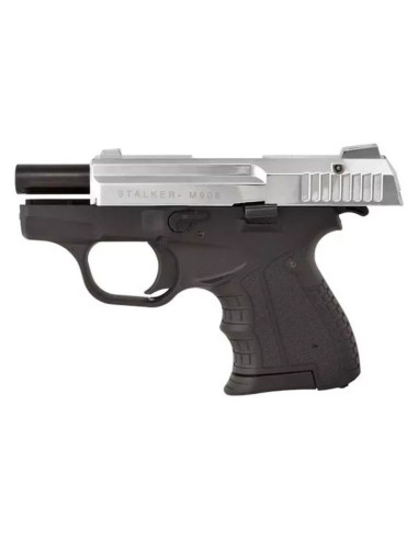 Pistolet hukowy alarmowo sygnałowy stalker m906 bas kal. .22 long blank (6 mm) chrom błysk
