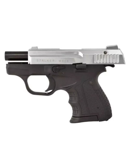 Pistolet hukowy alarmowo sygnałowy stalker m906 bas kal. .22 long blank (6 mm) chrom błysk