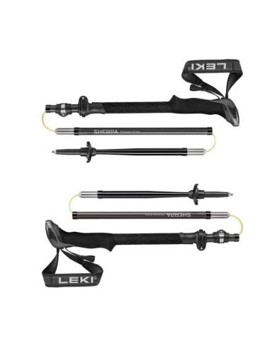 Kije trekkingowe leki sherpa fx, 120-140cm czarne