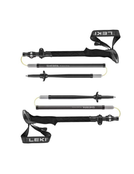 Kije trekkingowe leki sherpa fx, 120-140cm czarne