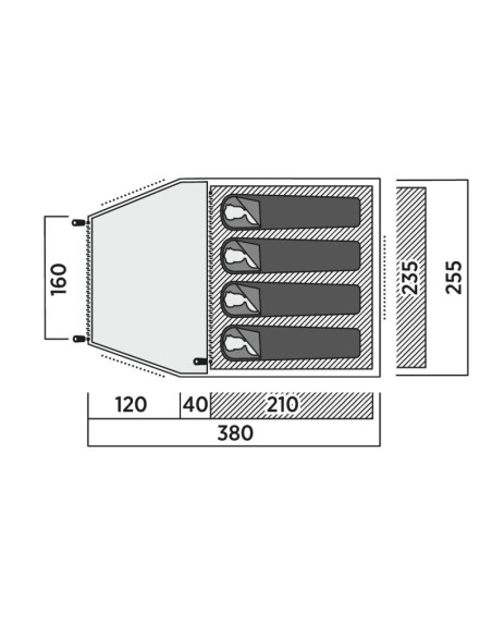 Namiot kopułowy easy camp kinn 4 zielony