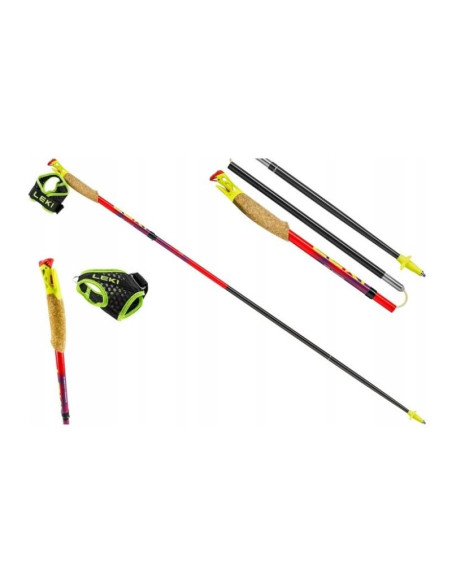 Kije trekkingowe leki trl ultratrail fx one, 120cm czerwone