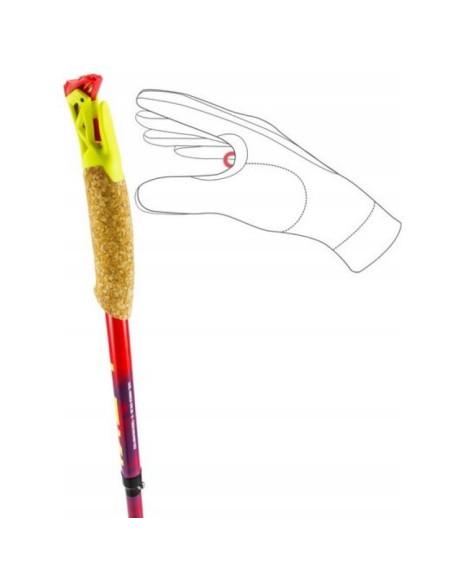 Kije trekkingowe leki trl ultratrail fx one, 120cm czerwone