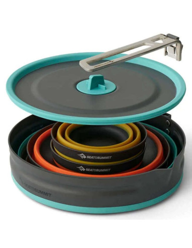 Ultralekki składany zestaw z garnkiem sea to summit  frontier ul dla 2 osób/5 elementów