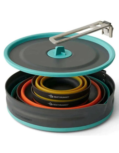 Ultralekki składany zestaw z garnkiem sea to summit  frontier ul dla 2 osób/5 elementów