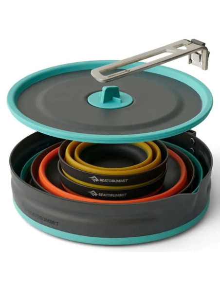 Ultralekki składany zestaw z garnkiem sea to summit  frontier ul dla 2 osób/5 elementów