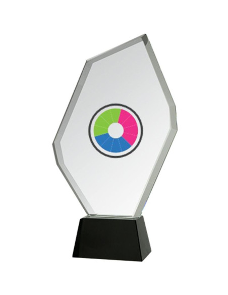 Trofeum szklane z nadrukiem kolorowym luxorjet i etui