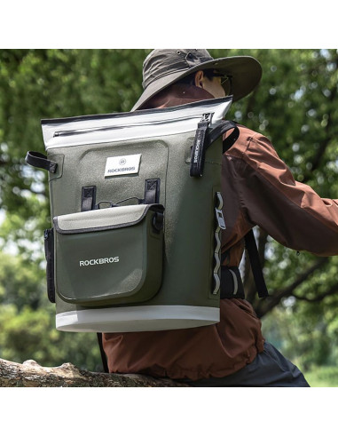 Plecak termiczny rockbros z izolacją 18l  ergonomiczny - zielony