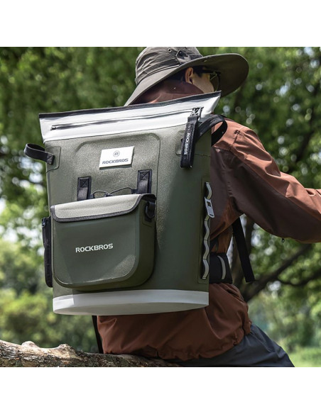 Plecak termiczny rockbros z izolacją 18l  ergonomiczny - zielony