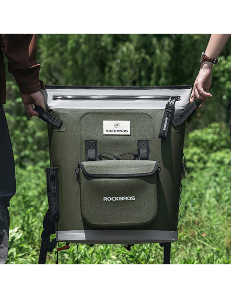 Plecak termiczny rockbros z izolacją 18l  ergonomiczny - zielony