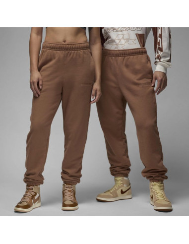 Spodnie sportowe dresy air jordan wordmark fleece brązowe - fz3954-223