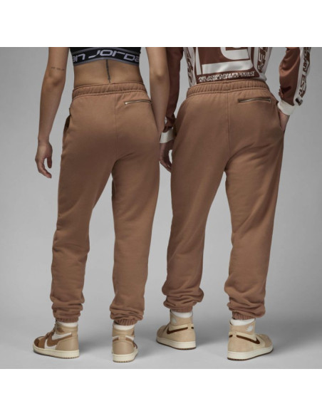 Spodnie sportowe dresy air jordan wordmark fleece brązowe - fz3954-223