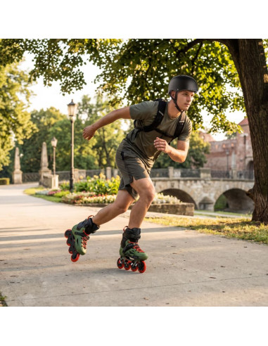 Na1601 łyżworolki slalomowe slayd zielone rozm. 44 nils extreme