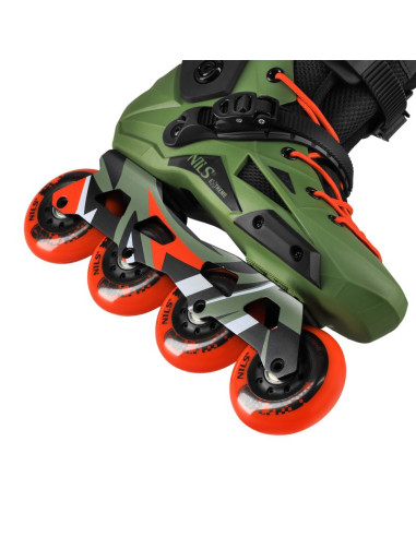 Na1601 łyżworolki slalomowe slayd zielone rozm. 43 nils extreme