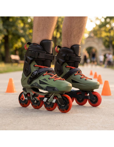 Na1601 łyżworolki slalomowe slayd zielone rozm. 39 nils extreme