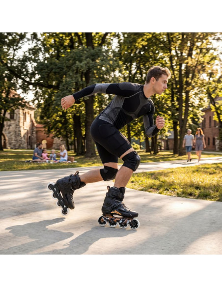 Na1601 łyżworolki slalomowe slayd czarne rozm. 39 nils extreme